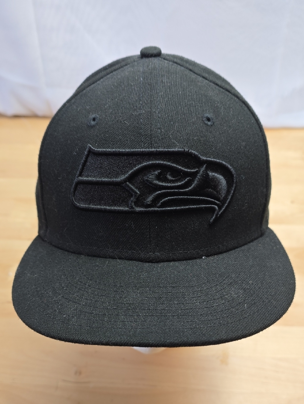 New Era NFL Seattle Seahawks Black On Black 59FIFTY Fitted 7-1/4 Cap